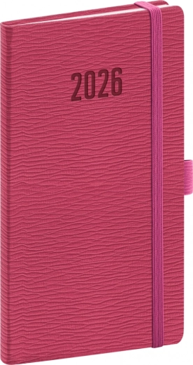 Lommerkalender Rivoli 2026 lyserød