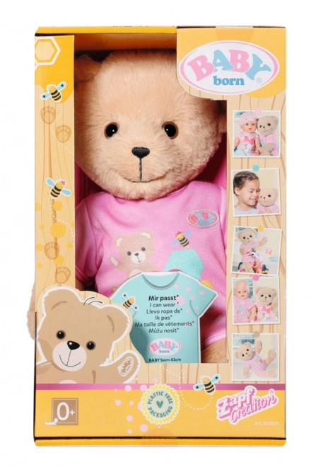 Bamse BABY born, lyserødt tøj