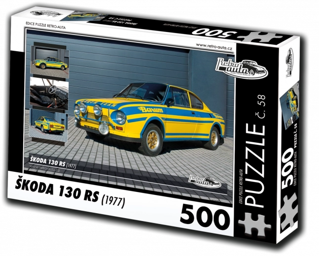 retro-biler puslespil Škoda 130 RS 500 brikker