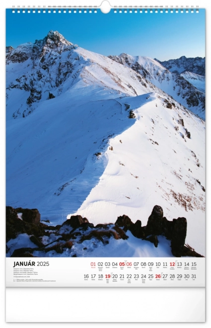 NOTIQUE Vægkalender Tatry 2025, 33 x 46 cm