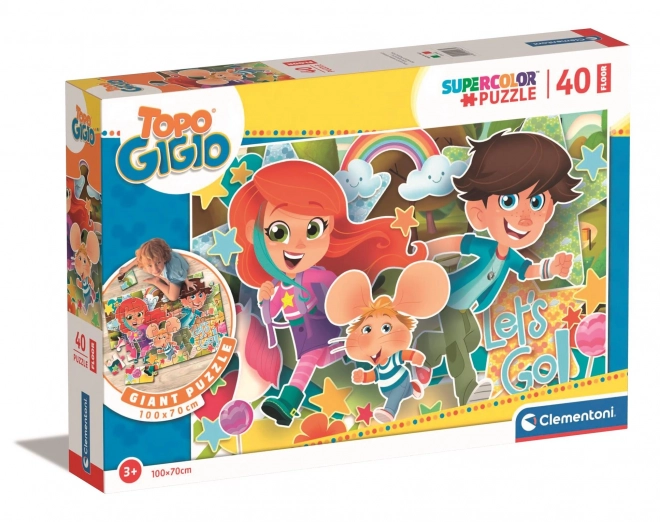 Clementoni Kæmpe Gulvpuslespil Mus Gigio 40 brikker