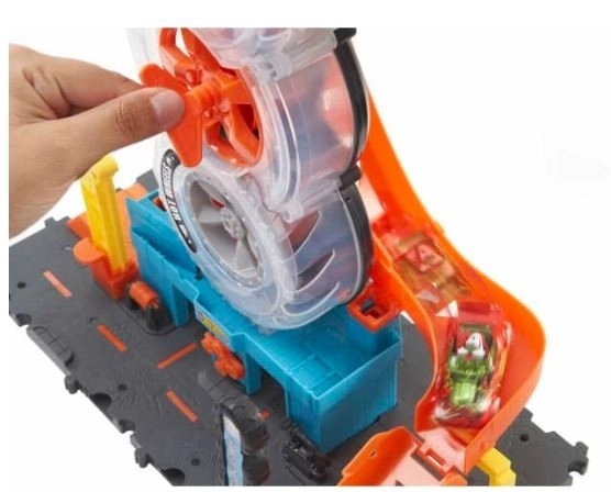 Hot Wheels garage med racerløbsspor