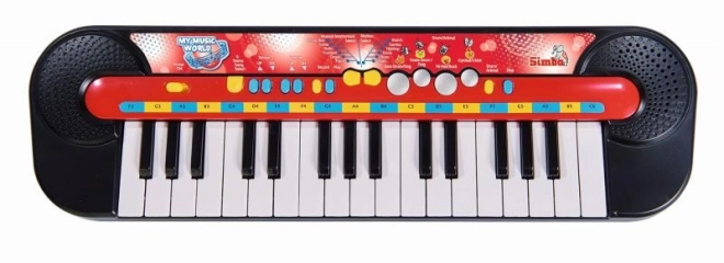 Piano, 32 tangenter, 45 x 13 cm, på batterier