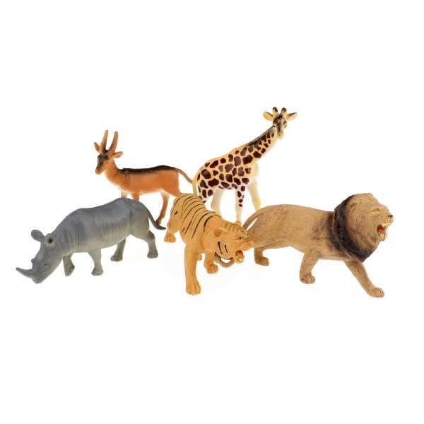 Safari Dyr plast 11-15cm 5 stk i pose