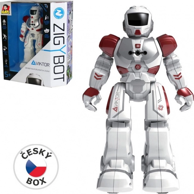 Interaktiv robot Viktor 27 cm, 21 funktioner, rød