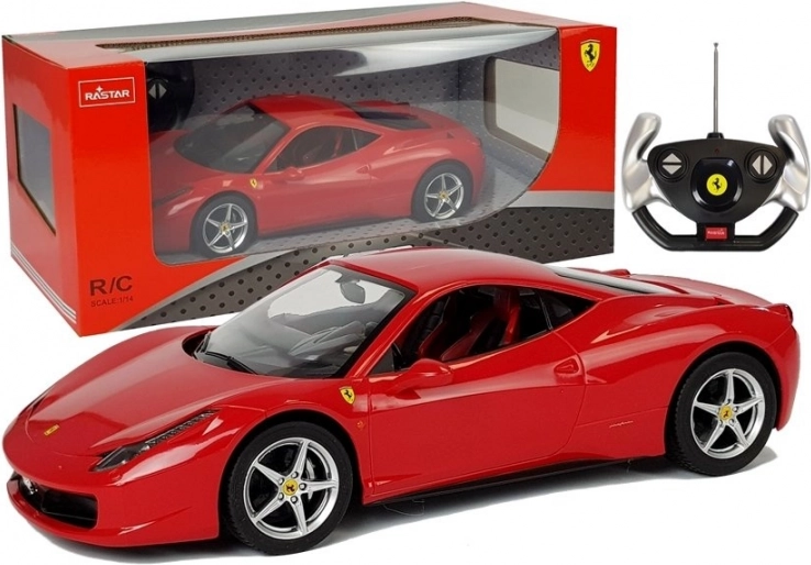 R/C Bil Ferrari 458 Italia Rastar 1:14 rød