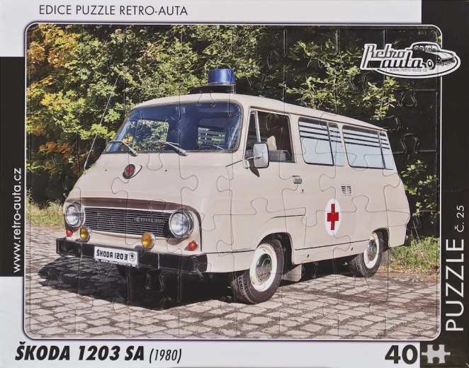 Retro puslespil Škoda 1203 SA 40 brikker