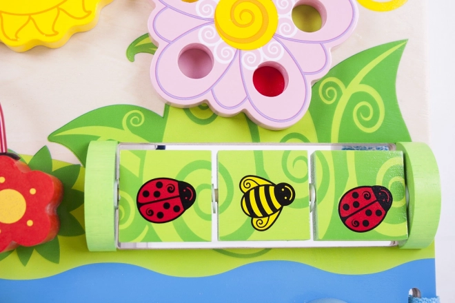 Bigjigs Baby Træmotorikbræt Blomster