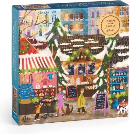 foliepuslespil julemarked 1000 brikker GALISON Joy Laforme