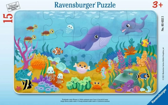 RAVENSBURGER Puslespil Dyr under havets overflade 15 brikker
