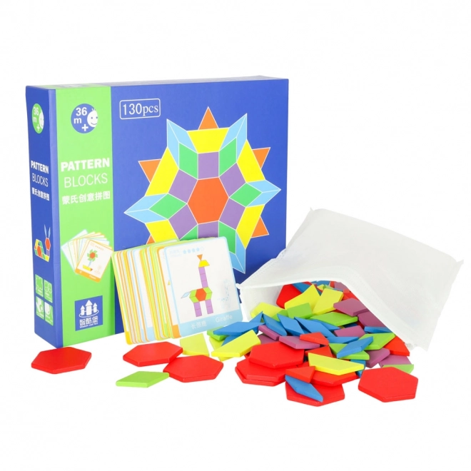 Træ Montessori Mosaik - 155 dele