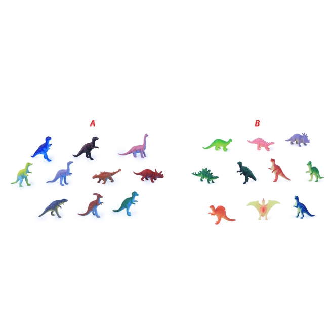 Sæt med 10 farverige dinosaurfigurer til børn