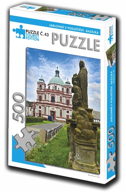 Puslespil Jablonné v Podještědí – basilika, turistisk udgave, 500 brikker