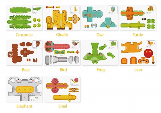 Woopie art&fun kreativ sæt origami 3D dyrefigurer