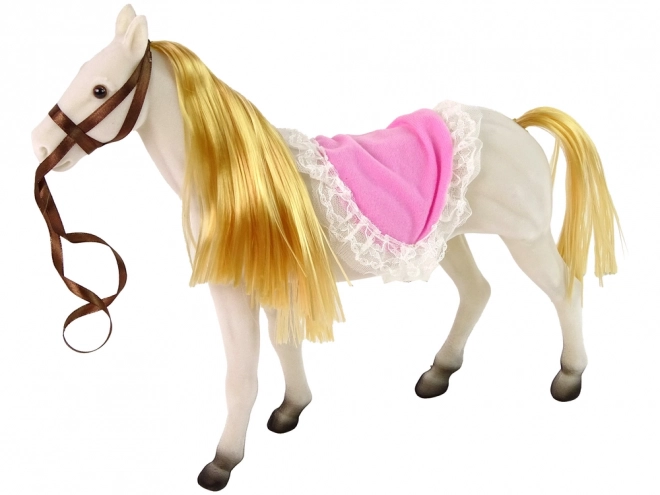 Marionet prinsesse med hvid hest