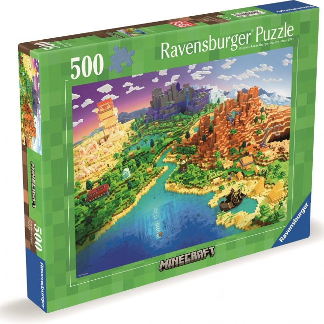 Minecraft Puslespil 500 brikker fra Ravensburger