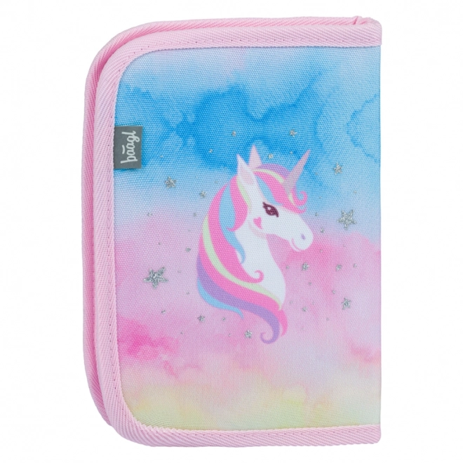 BAAGL Skole penal klassisk to flapper Rainbow Unicorn