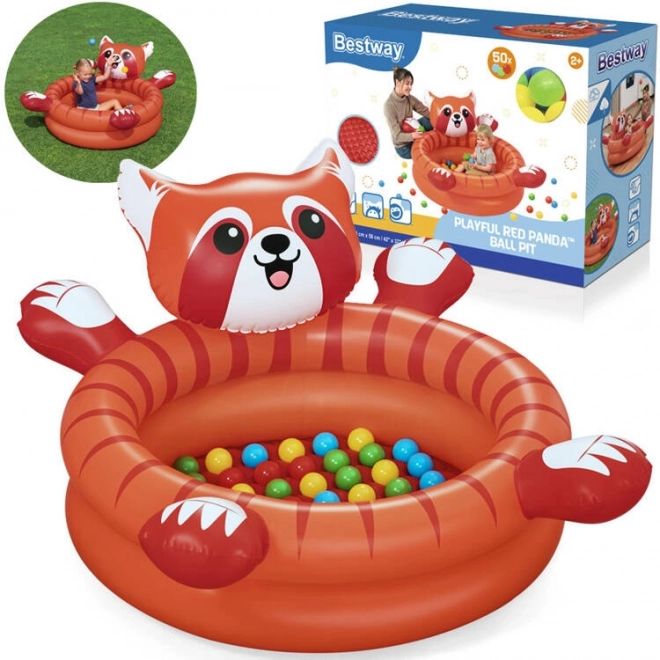 Tør pool rød panda med bolde fra Bestway