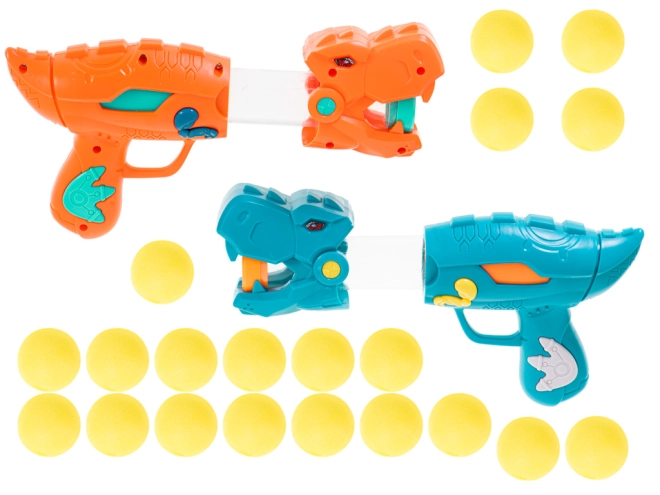 Inkluderer to interaktive pistoler