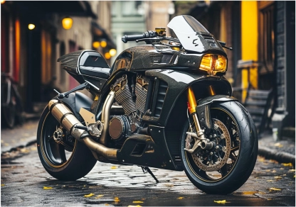 Realistisk motiv til motorcykelfans