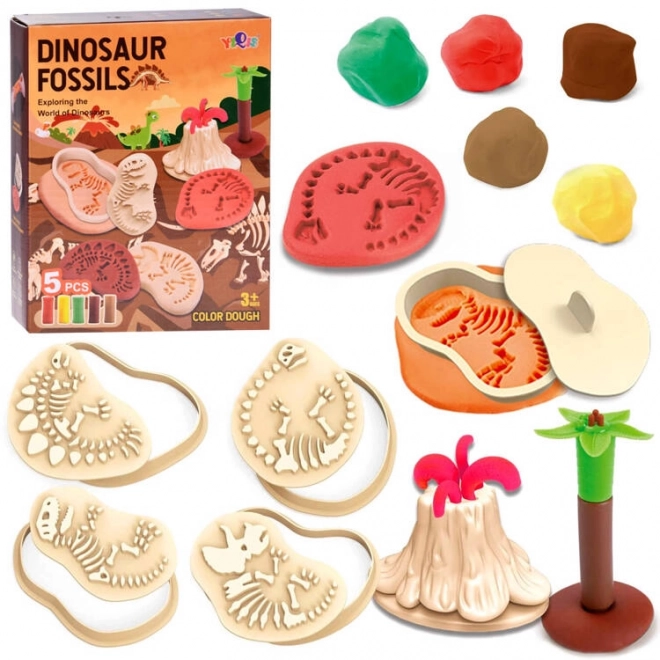 Modellervoks sæt dinosaurer