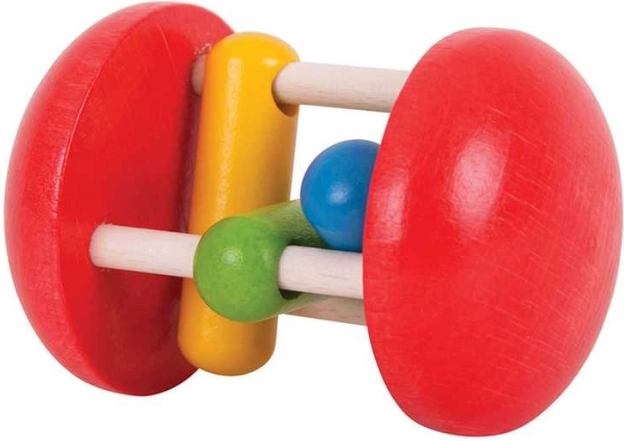 Bigjigs Baby træ-rangler regnbue-cylinder