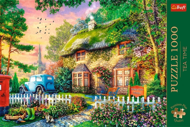 Puzzle TREFL Premium Plus: Te Tid - Sleepy Lane Cottage 1000 brikker