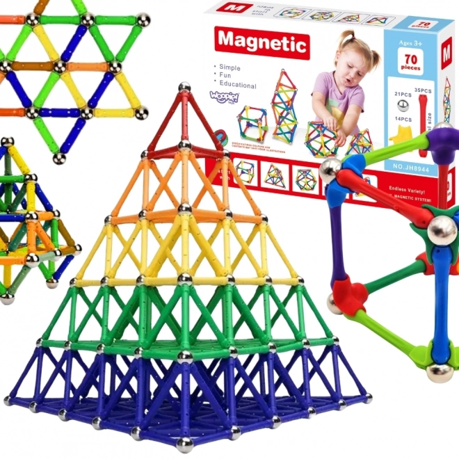 Magnetisk Byggesæt Woopie 70 Dele