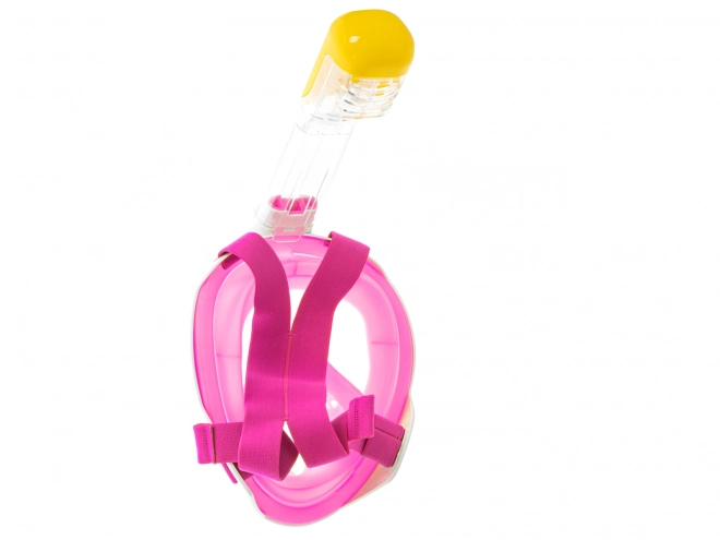 Sammenklappelig fuld ansigtsmaske med snorkel S/M pink