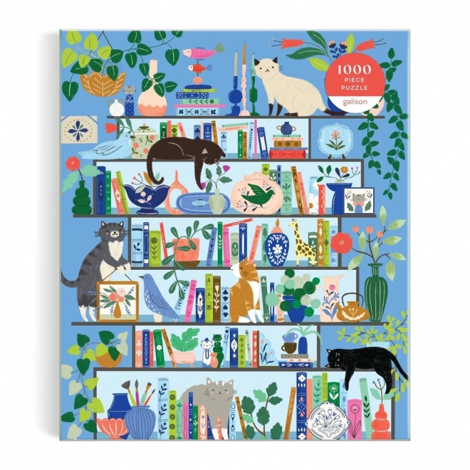 Galison Puzzle Kattebibliotek 1000 brikker