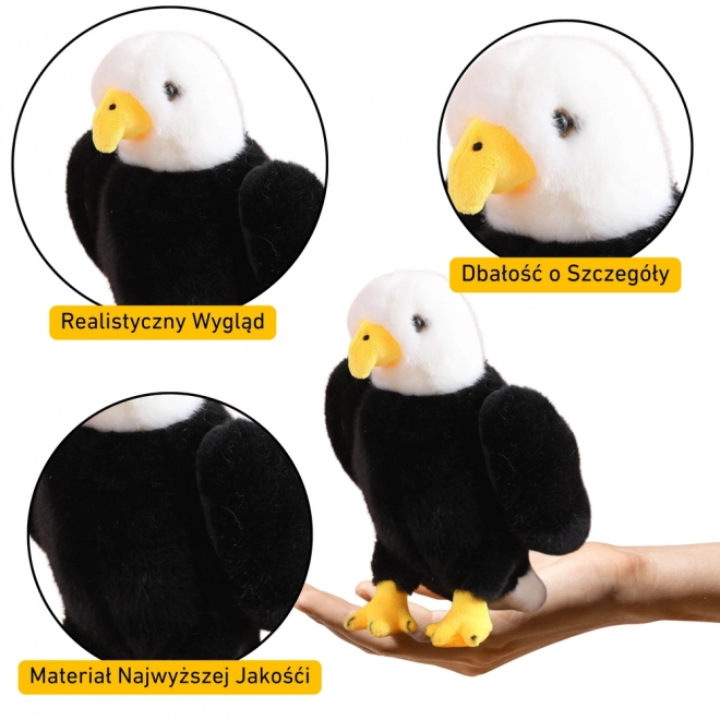 Plysørred sort-hvid 25 cm
