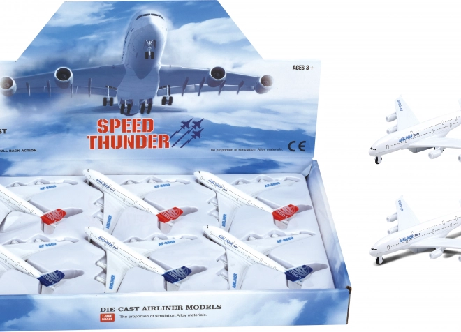 Metalfly med pull-back 14 cm