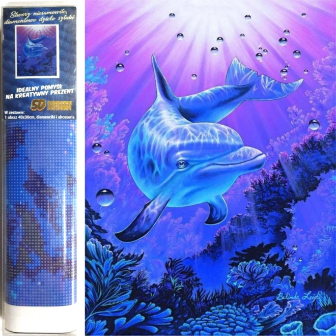 Sæt til diamantmaling - delfin