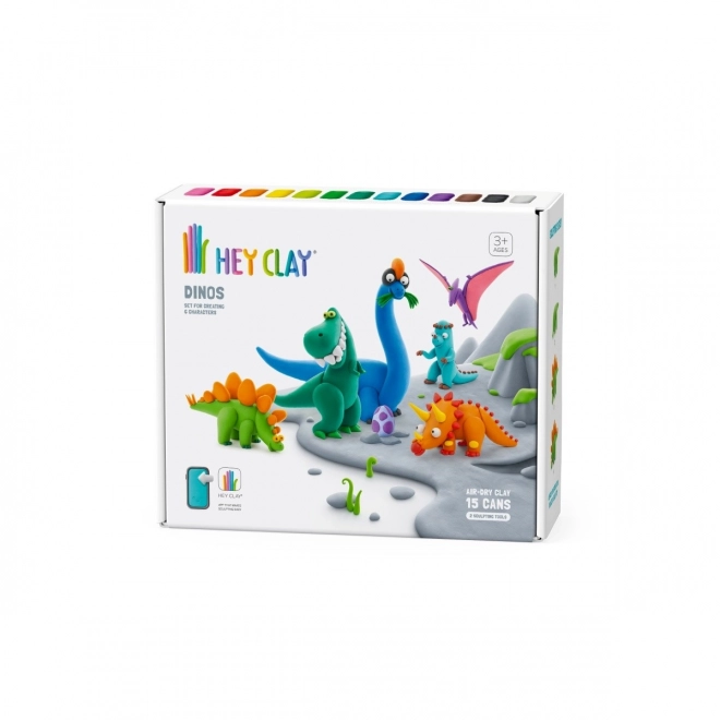 Hey Clay plastikmasse sæt Dinosaurer
