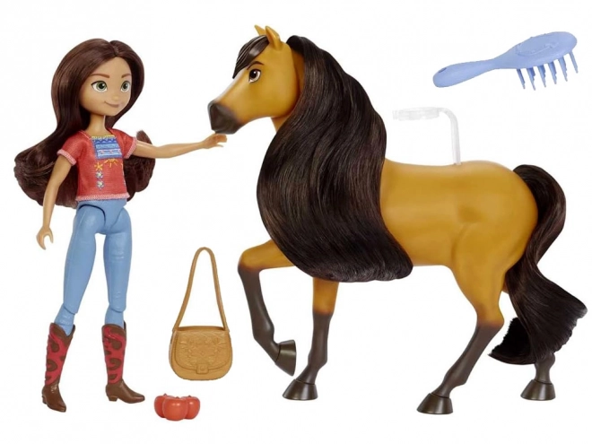 Sada Lucky og ånd dukke med hest fra Mustang: Ånd af frihed