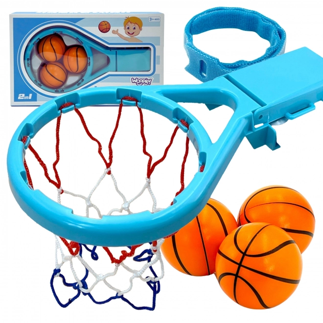 Woopie vand legetøj til badekar basketball + kuglesæt 2i1