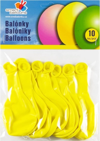 Oppustelige balloner gule 10 stk