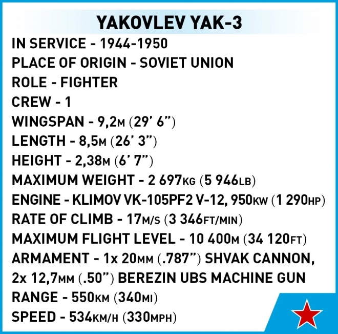 Konstruktionssæt Yakovlev Yak-3