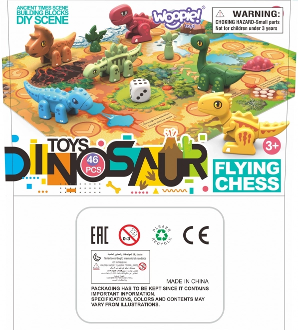 Konstruktionssæt Dinosaurier 2i1 brætspil