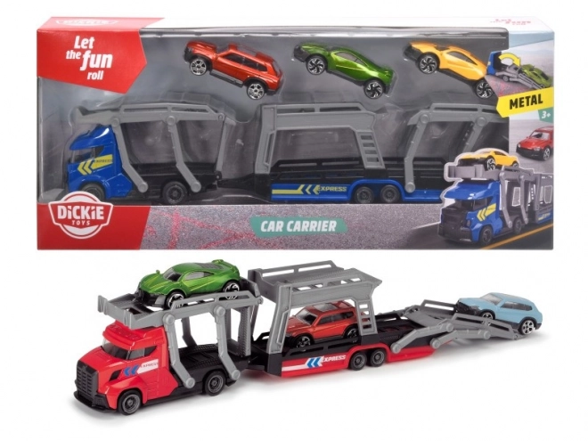 Autotransportør 28 cm + 3 biler, 2 typer