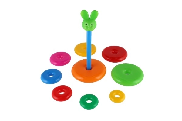 Stabelpyramide med ringe plast 28 cm ass. 2 typer i net 12m+