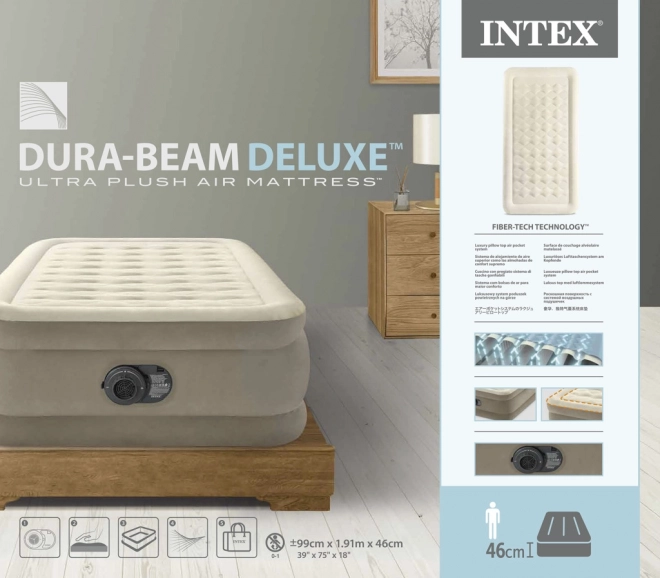 Oppustelig seng med indbygget pumpe Dura-Beam Twin