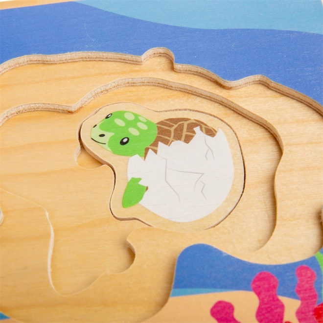 Bigjigs Legetøj Puzzle Skildpaddens Livscyklus