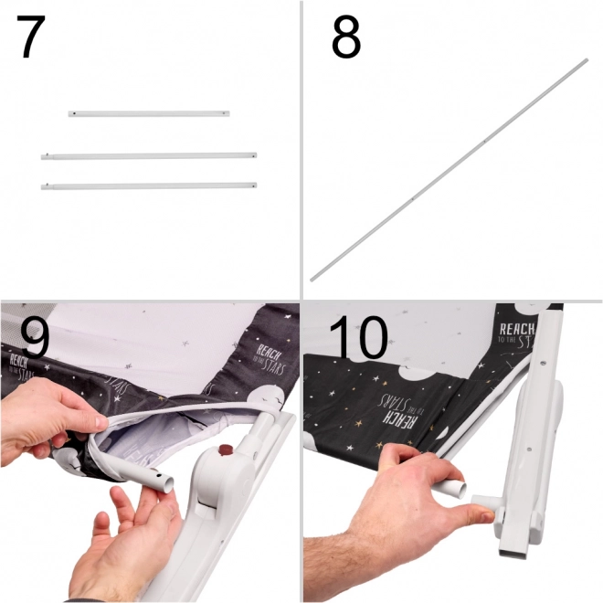 Sengebeskyttelse 200 cm sort