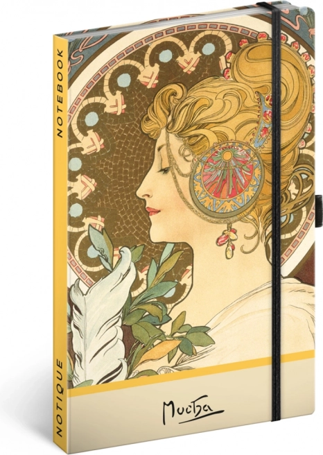 Notesbog Alfons Mucha – Pen, prikket, 13 × 21 cm