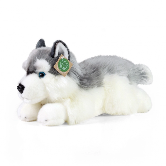 Rappa Plysbamse hund husky liggende 30 cm