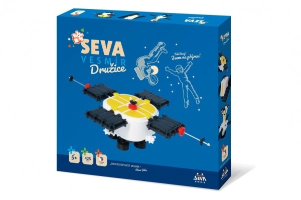 Byggesæt SEVA RUM Satellit plast 425 stk i æske 35x33x5cm