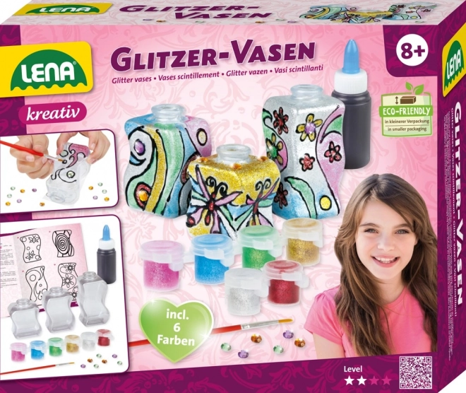 Kreativt sæt Glitrende vaser - glasmaleri