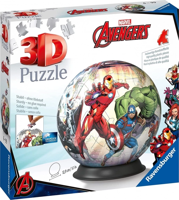 Puslespil-Kugle Marvel: Avengers 72 brikker