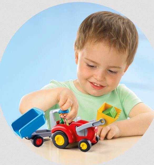 PLAYMOBIL® 1.2.3 6964 Traktor med trailer